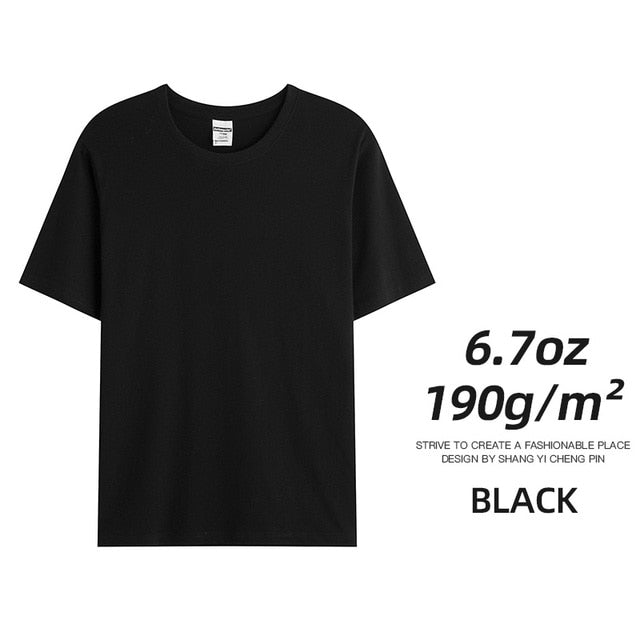 6.7oz 190gramsCombed Cotton Tees