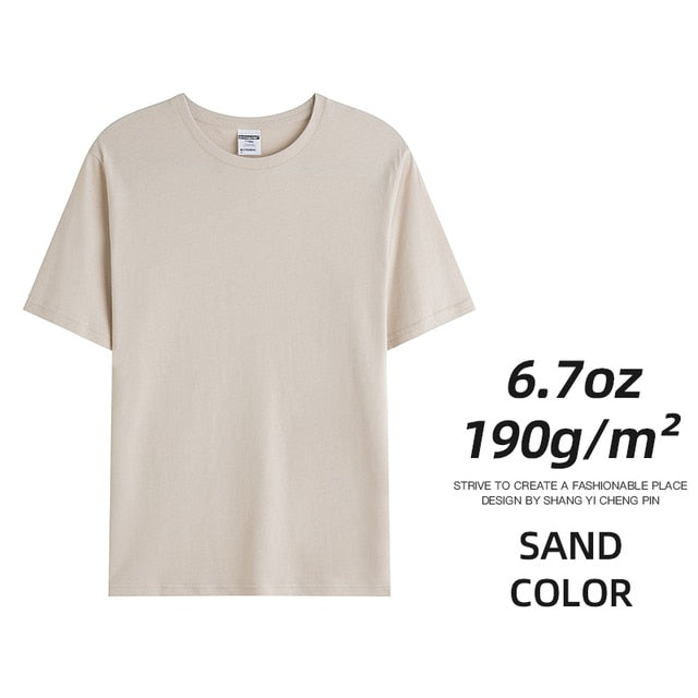 6.7oz 190gramsCombed Cotton Tees