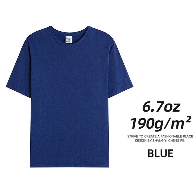 6.7oz 190gramsCombed Cotton Tees