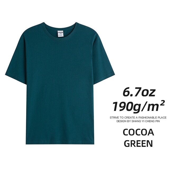 6.7oz 190gramsCombed Cotton Tees