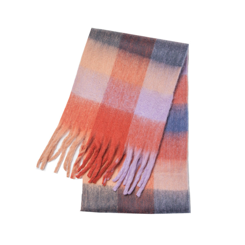 Luxury Cashmere Bright Solid Colors Women Scarf Winter Shawl and Wrap Bandana Pashmina Tassel Female Foulard Thick Blanket