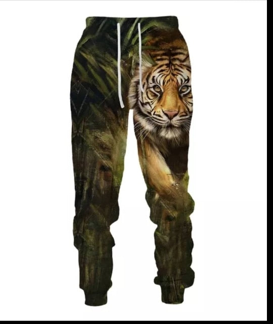 Autumn and Winter Men's Tracksuit 3D The Lion Print Zipper Hoodies Sweatshirts Pants Sets Casual Mens Clothing Women's Tracksuit