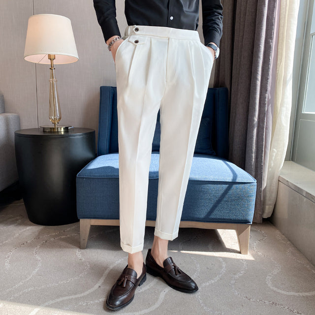 Black/White Summer Thin Ankle Length Drape Men