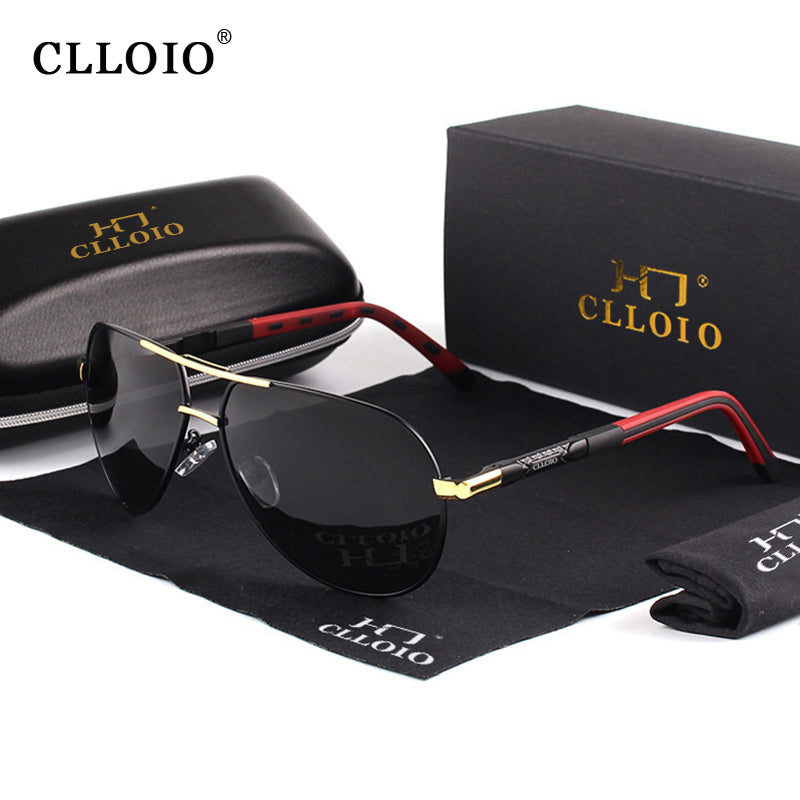 CLLOIO 2022 Brand Polarized Sunglasses Men Pilot Driving Sun Glasses Male Classic Anti-Glare Travel Eyewear For Men/Women UV400