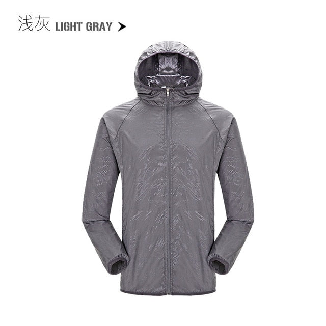 Camping Rain Jacket Men Women Waterproof Sun Protection Clothing Fishing Hunting Clothes Quick Dry Skin Windbreaker With Pocket