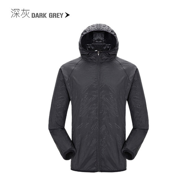 Camping Rain Jacket Men Women Waterproof Sun Protection Clothing Fishing Hunting Clothes Quick Dry Skin Windbreaker With Pocket