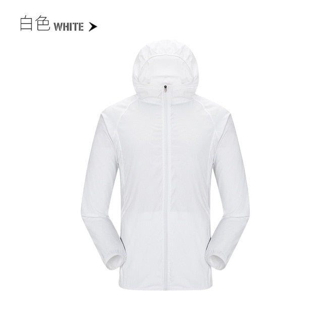 Camping Rain Jacket Men Women Waterproof Sun Protection Clothing Fishing Hunting Clothes Quick Dry Skin Windbreaker With Pocket