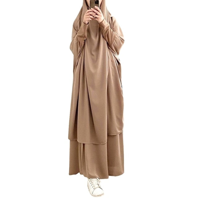 Etosell Women Hooded Muslim Hijab Dress Eid Prayer Garment Jilbab Abaya Long Khimar Full Cover Ramadan Gown Abayas Islamic Cloth