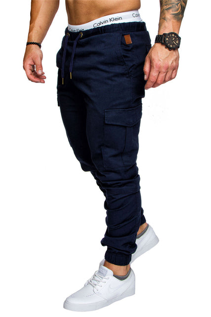 Solid Multi-pocket  pants