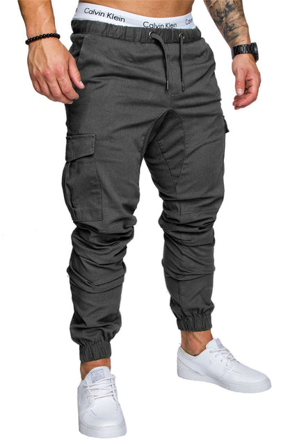 Solid Multi-pocket  pants