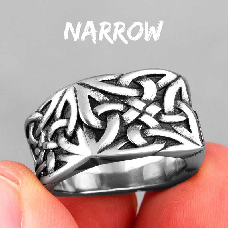 Retro Viking Knot Stainless Steel Mens Rings Punk Simple For Lovers Couple Boyfriend Biker Jewelry Creativity Gift Wholesale