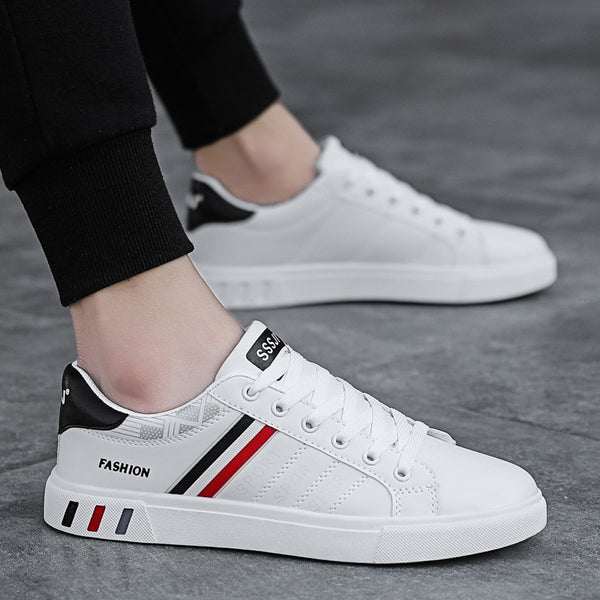 White vulcanized sneakers