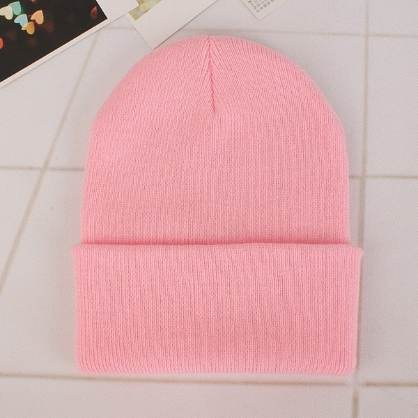 Winter Hats for Woman New Beanies Knitted Fluorescent Cute Hat Girls