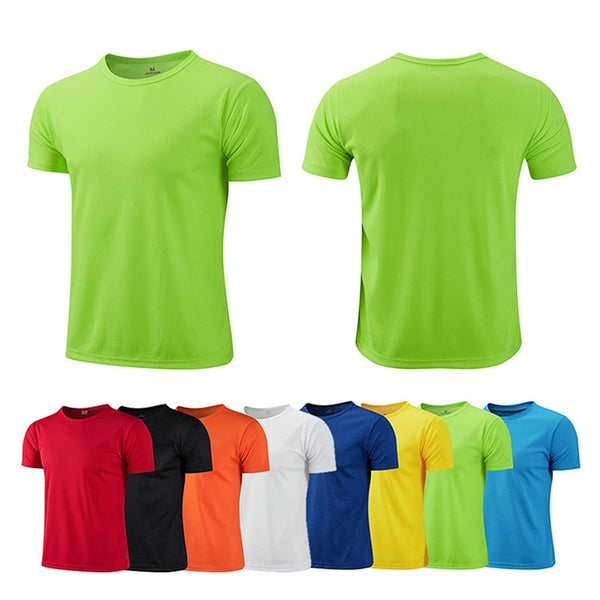 Quick-drying Round Neck Sport T-shirt Gym Jerseys Fitness Shirt