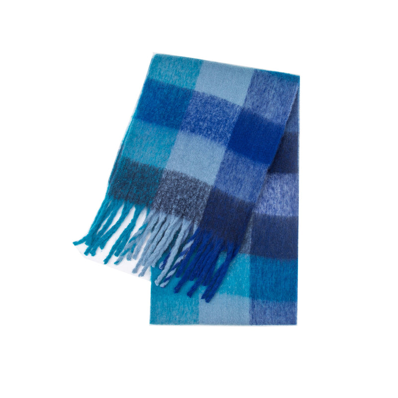 Women Plaid Scarf Winter Warm Shawl and Wrap Bandana Pashmina Long Tassel