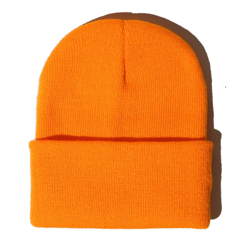 Winter Hats for Woman New Beanies Knitted Fluorescent Cute Hat Girls