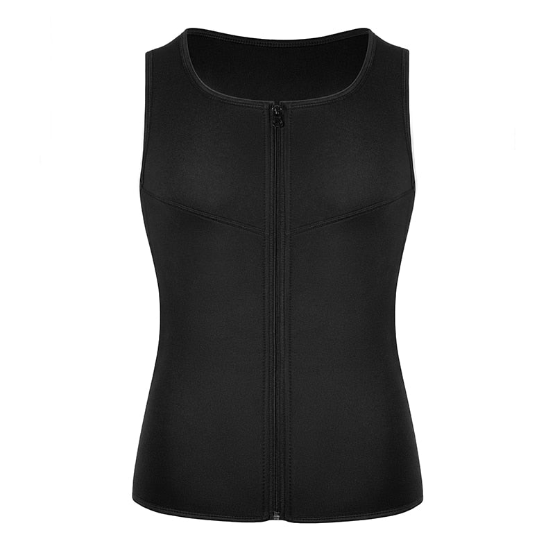 Sauna Waist Trainer Vest for Men Weight Loss Sweat Vest Double Tummy Control Trimmer Belts