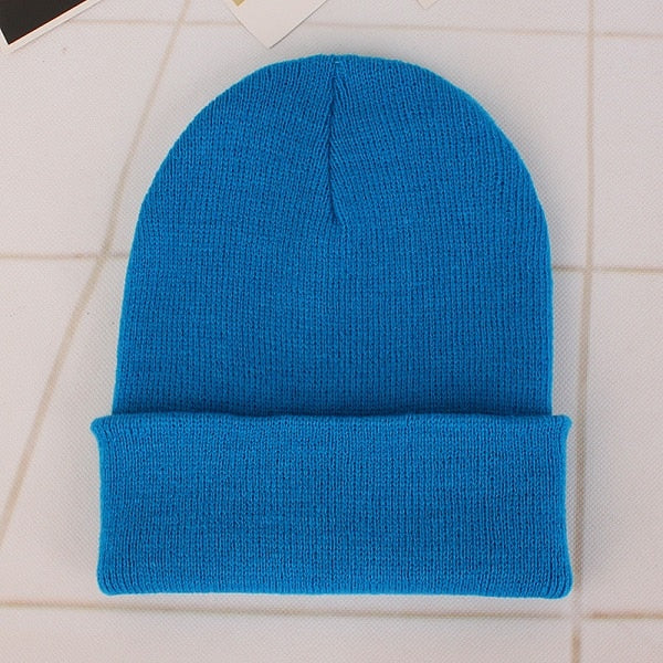 Winter Hats for Woman New Beanies Knitted Fluorescent Cute Hat Girls