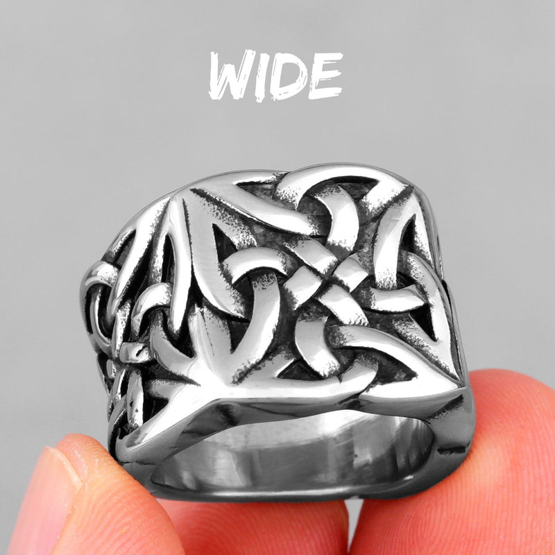 Retro Viking Knot Stainless Steel Mens Rings Punk Simple For Lovers Couple Boyfriend Biker Jewelry Creativity Gift Wholesale