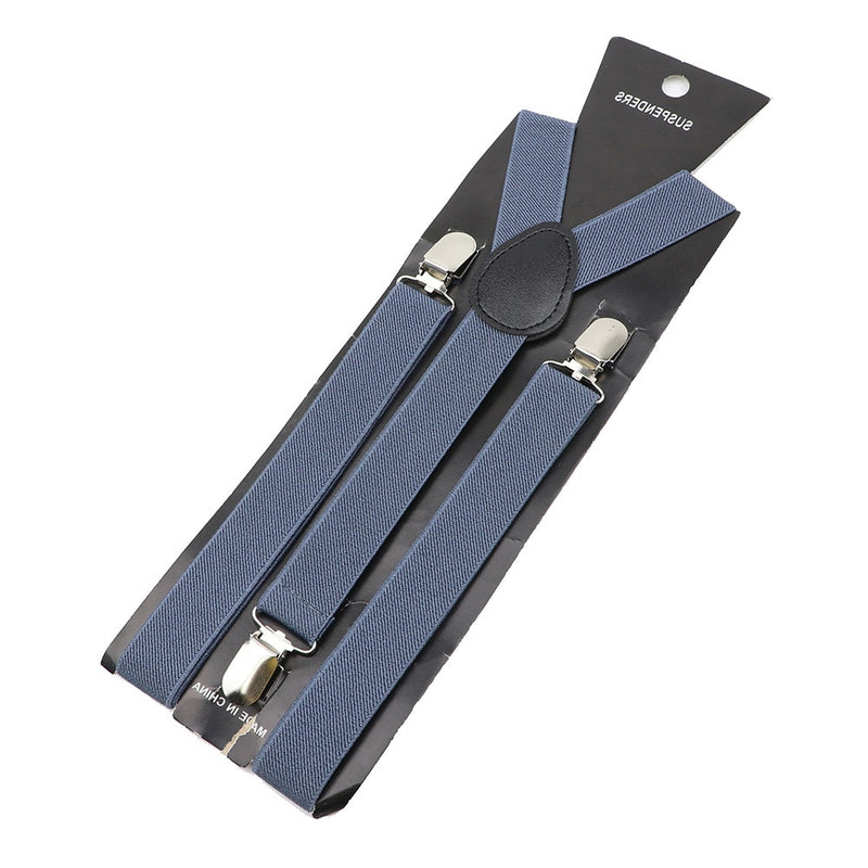 Solid Color Unisex Suspenders Clip-on Buckle Men Straps Adjustable Elastic Y-Back Braces For Wedding Suit Skirt Accessories Gift