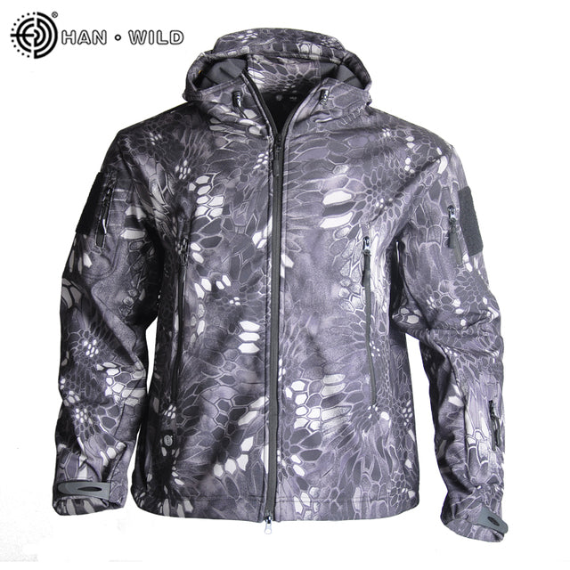 HAN WILD Shark Skin Hunting Jackets Shell Military Tactical Jacket Men Waterproof