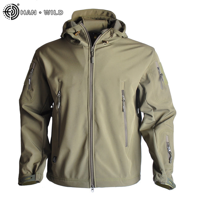 HAN WILD Shark Skin Hunting Jackets Shell Military Tactical Jacket Men Waterproof