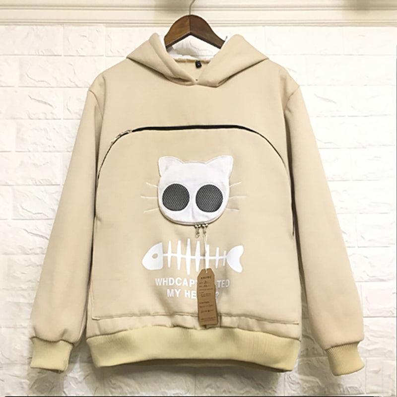 Sweatshirt Cat Lovers Hoodie Kangaroo Dog Pet Paw Dropshipping Pullovers Cuddle Pouch Sweatshirt Pocket Animal Ear Hooded Plus