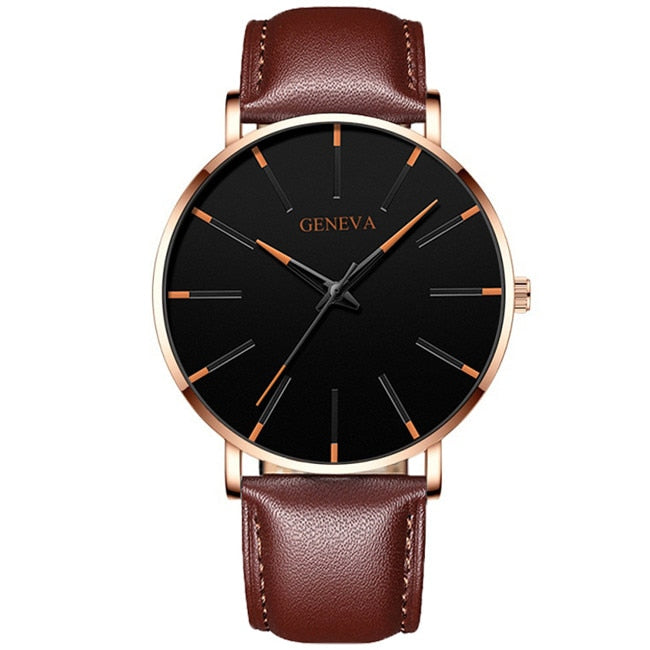 Men's Fashion Minimalist Ultra Thin Watches for Men Simple Business Stainless Steel Mesh Belt Quartz Watch relogio masculino