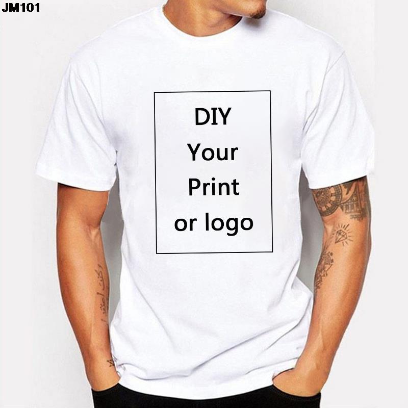 Customized Printed Leisure T Shirt Harajuku Women Tee DIY Your Like Photo Or Logo White T-shirt Fashion Custom Men's Tops Tshirt