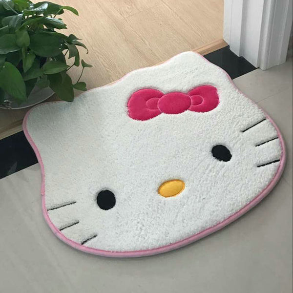 Hello Kitty Cute Cartoon Floor Mat Doormat Bedroom Bedside Blanket Bathroom Living Room Entrance Absorbent Non-Slip Foot Mat