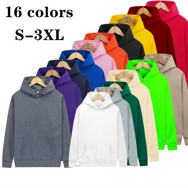 New Brand Men's/Women's  Hoodies Spring Autumn Winter Male Casual Fashion Hoodies Sweatshirts Solid Color Hoodies Hip Hop Tops