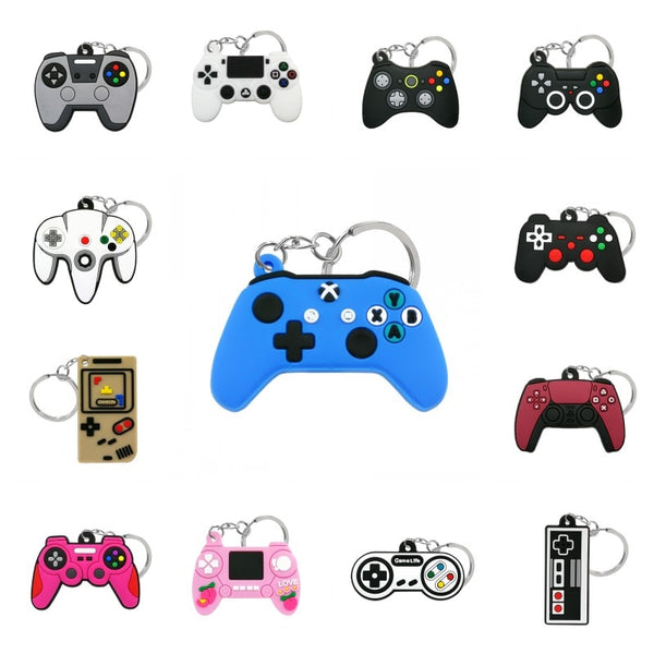 1PCS PVC new style Game Machine Keychain &amp; Keyring Cute Gamepad Joystick Key Chain Keychains Bag Car Hanging fit men boy keys