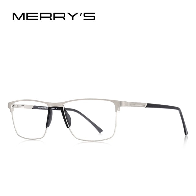 MERRYS DESIGN Men Titanium Alloy Glasses Frame Fashion Male Square Ultralight Eye Myopia Prescription Eyeglasses S2001