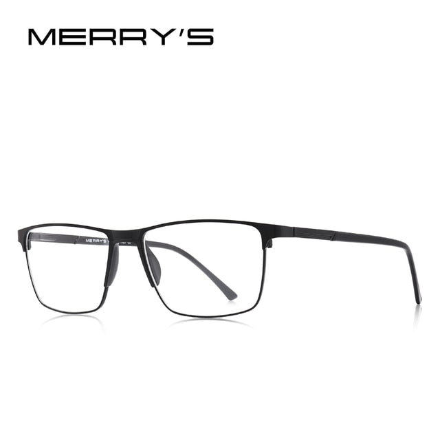 MERRYS DESIGN Men Titanium Alloy Glasses Frame Fashion Male Square Ultralight Eye Myopia Prescription Eyeglasses S2001