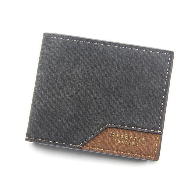 Men Wallet Leather Business Foldable Wallet Luxury Billfold Slim Hipster Credit Card Holders Inserts Coin Purses Vintage Walltes