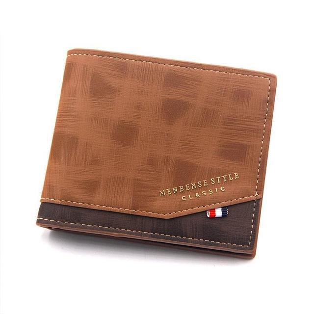 Men Wallet Leather Business Foldable Wallet Luxury Billfold Slim Hipster Credit Card Holders Inserts Coin Purses Vintage Walltes