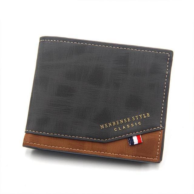 Men Wallet Leather Business Foldable Wallet Luxury Billfold Slim Hipster Credit Card Holders Inserts Coin Purses Vintage Walltes