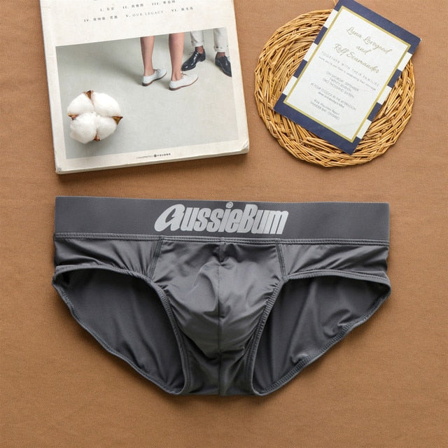 Men's Aussiebum briefs with milk silk low waist stretch stereo bag fit comfortably