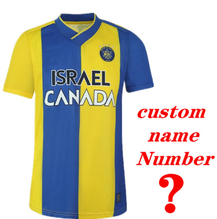 NEW 2022 23 Maccabi Tel Aviv Home Away Kids + Adult Customize Jersey Men T-shirt Kit