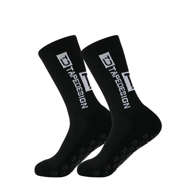 New ANTI SLIP Football Socks Mid Calf Non Slip Soccer Cycling Sports Socks  Mens