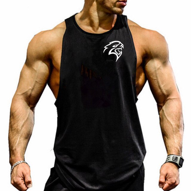 New Fashion Cotton Sleeveless Shirts Tank Top Men Fitness Shirt