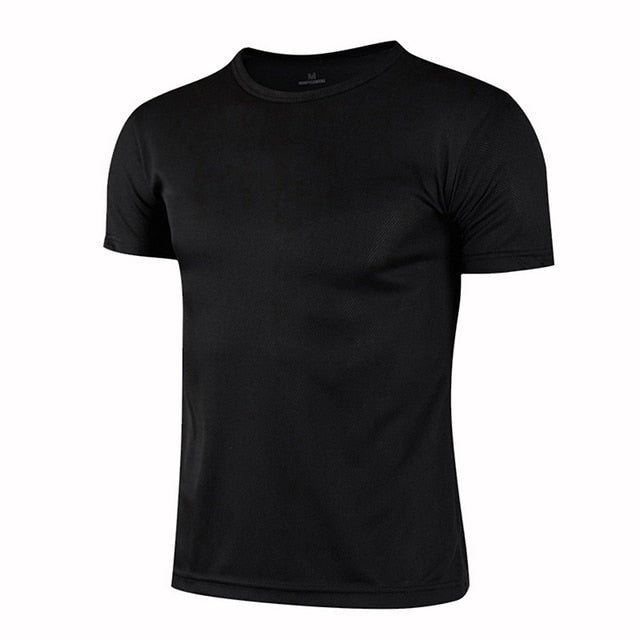 Quick-drying Round Neck Sport T-shirt Gym Jerseys Fitness Shirt