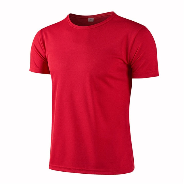 Quick-drying Round Neck Sport T-shirt Gym Jerseys Fitness Shirt