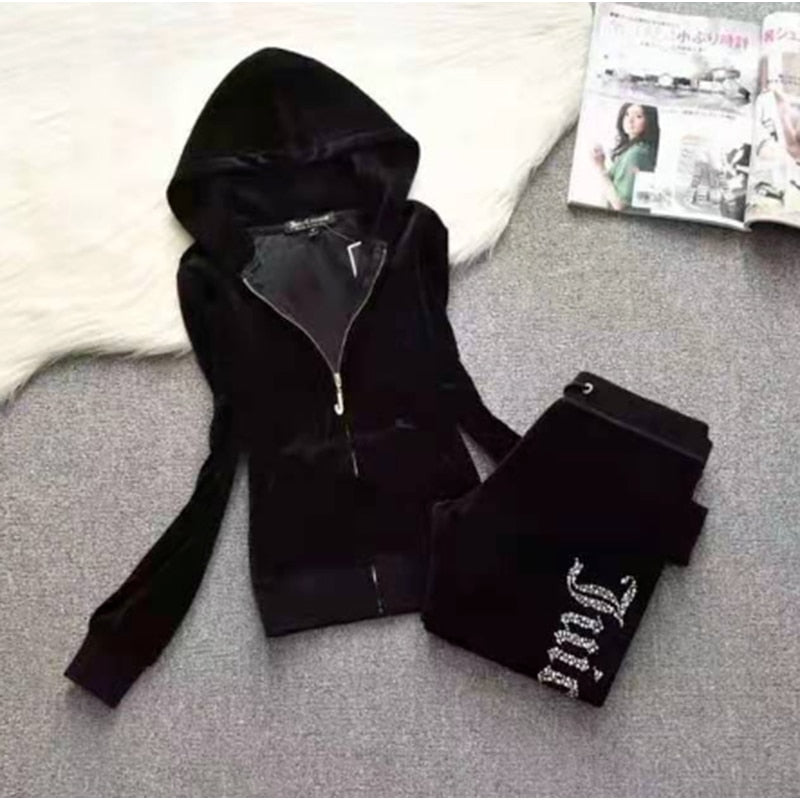 Fall Winter Juicy Coutoure Tracksuit Hoodie&Pants Juicy TrackSuit Juicy Corture Tracksuit hoodies and pants suits 2 Piece Sets