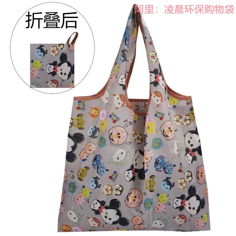 Snoopy Hello Kitty Cinnamoroll Large Storage Bag Foldable Waterproof Eco Bag Oxford Bag Daily Necessities