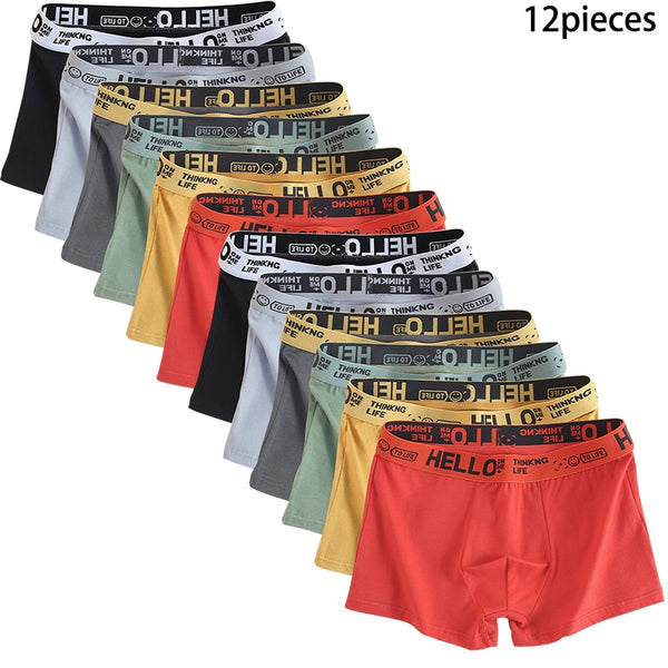 12 pieces Mens Underwear Men Cotton