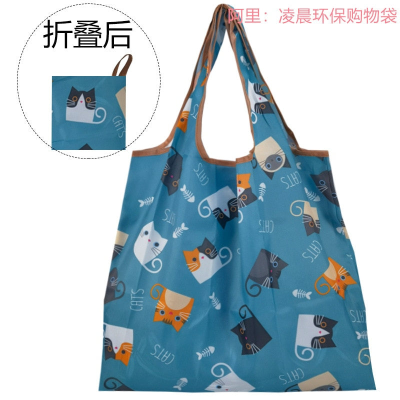 Snoopy Hello Kitty Cinnamoroll Large Storage Bag Foldable Waterproof Eco Bag Oxford Bag Daily Necessities