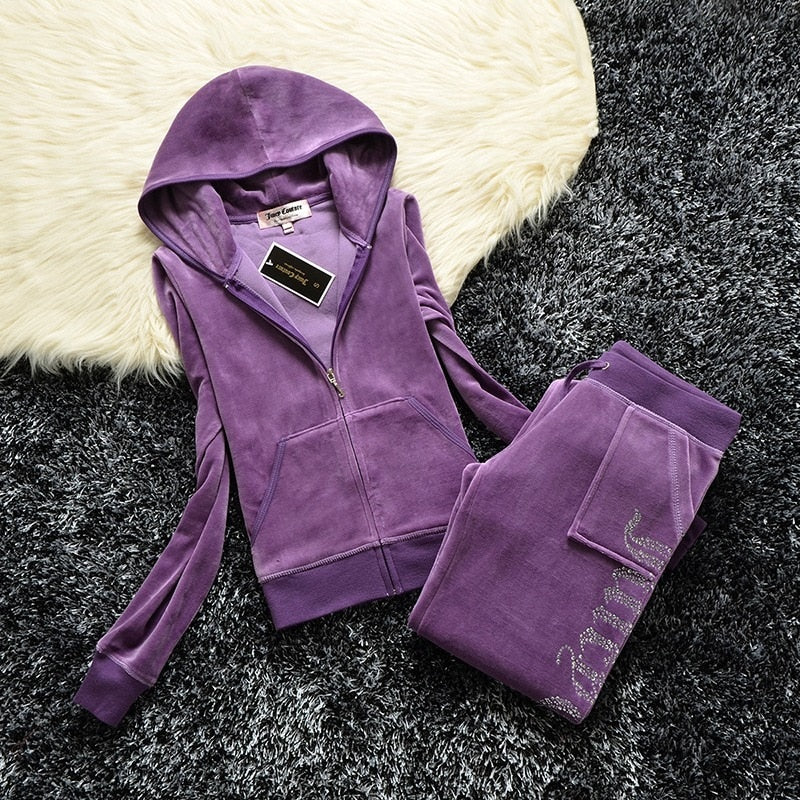 Fall Winter Juicy Coutoure Tracksuit Hoodie&Pants Juicy TrackSuit Juicy Corture Tracksuit hoodies and pants suits 2 Piece Sets