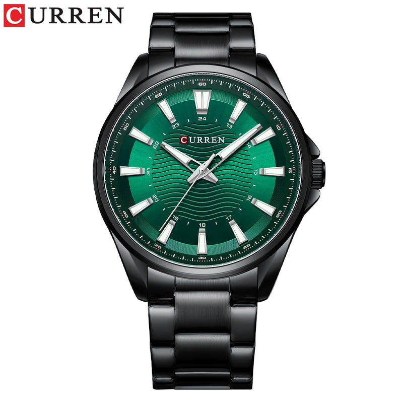 CURREN Classic Simple Stainless Steel Quartz Wristwatches Fashion Brand Men's Watches with Luminous Hands