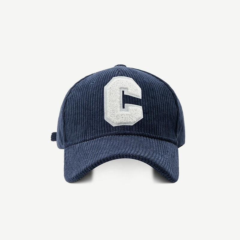 Fashion Corduroy Baseball Cap Ladies Letter C Snapback Hat Women Shopping Dress Up Adjustable Casual Caps Hip Hop Hats 2022 New